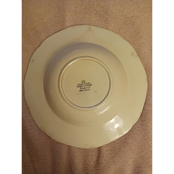 3-Porcelain Plate Crown Ducal England Gainsborough 9" RN 749657 Hand Painted Vtg - Picture 9 of 15